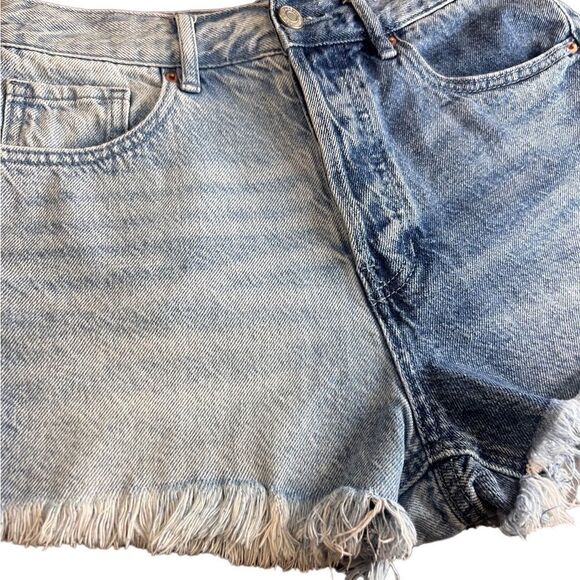 PacSun vintage high rise two tone denim jean shorts size 26 - Picture 4 of 14